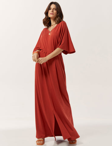 Vestido Adila Laranja Mistery