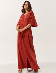 Vestido Adila Laranja Mistery