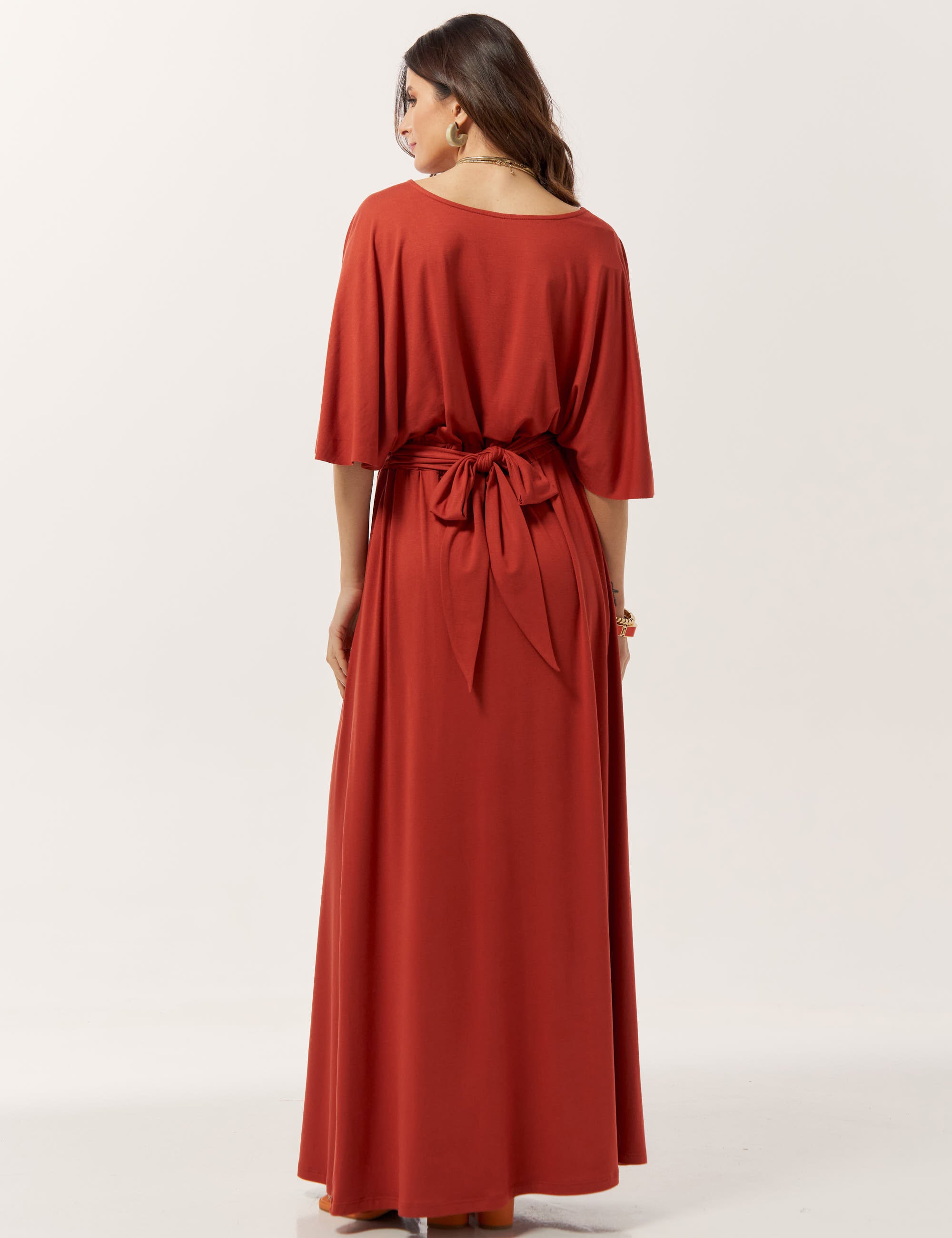 Vestido Adila Laranja Mistery