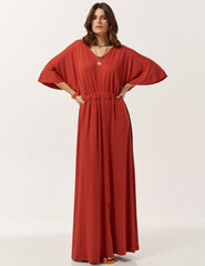 Vestido Adila Laranja Mistery