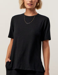 Blusa Canelado Henriqueta Preto