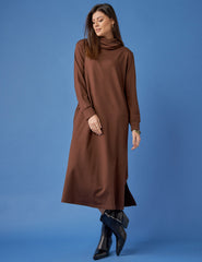 Vestido Moletom Goreti Marrom Natureza