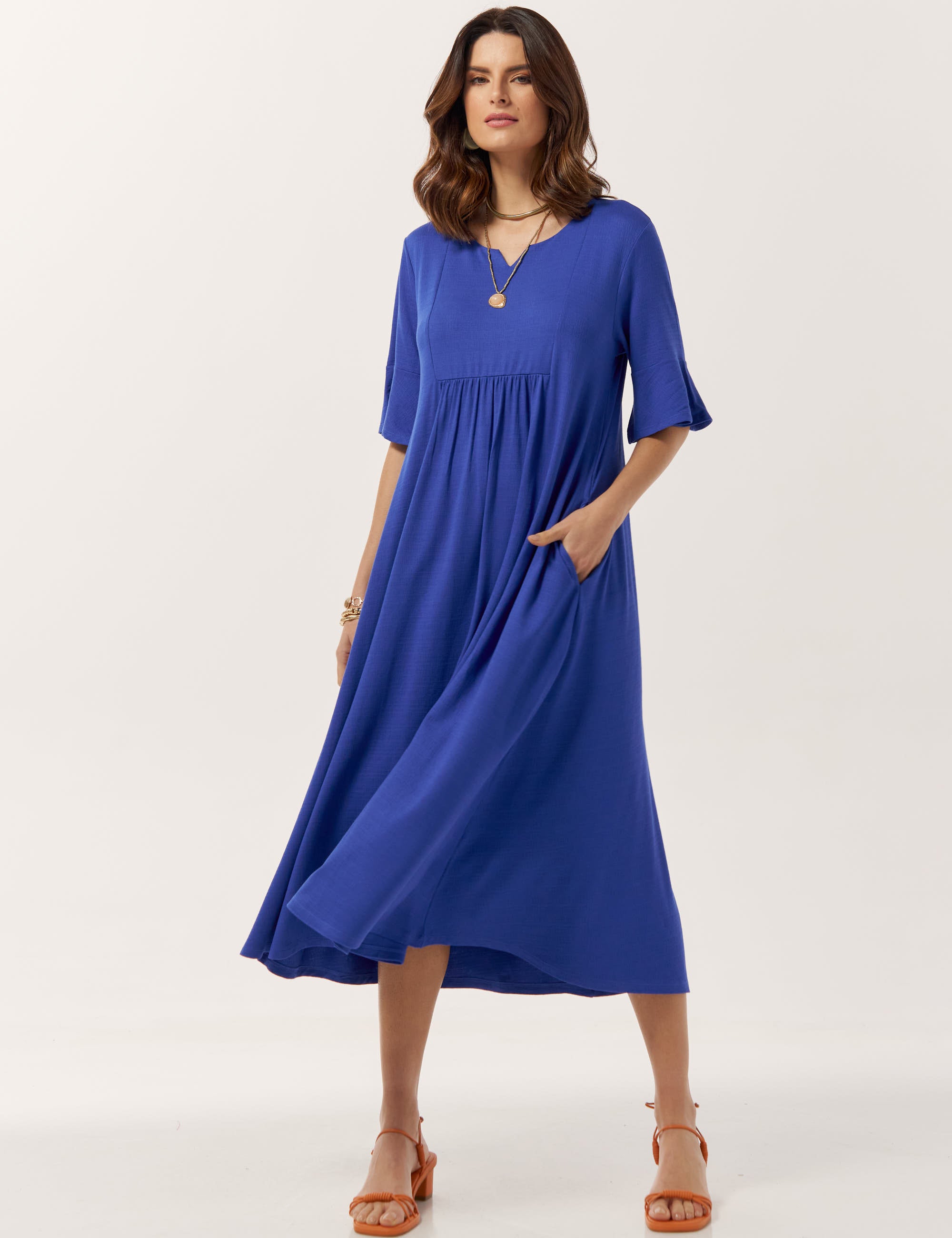Vestido Vicenza Joanna Azul Delfino