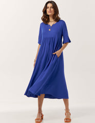 Vestido Vicenza Joanna Azul Delfino