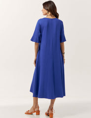 Vestido Vicenza Joanna Azul Delfino