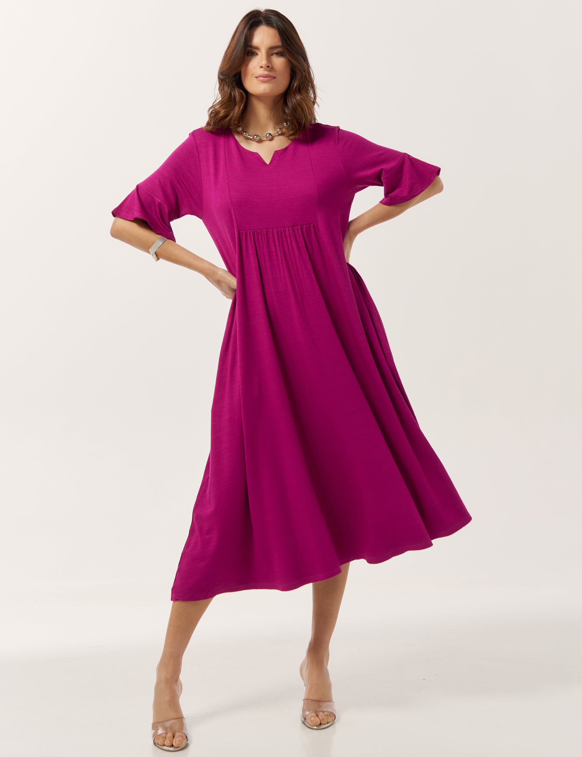 Vestido Vicenza Joanna Violeta Alcachofra
