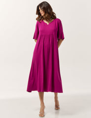 Vestido Vicenza Joanna Violeta Alcachofra
