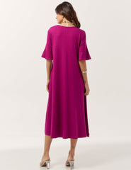 Vestido Vicenza Joanna Violeta Alcachofra