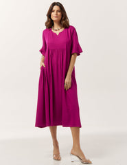Vestido Vicenza Joanna Violeta Alcachofra