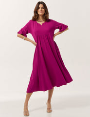 Vestido Vicenza Joanna Violeta Alcachofra