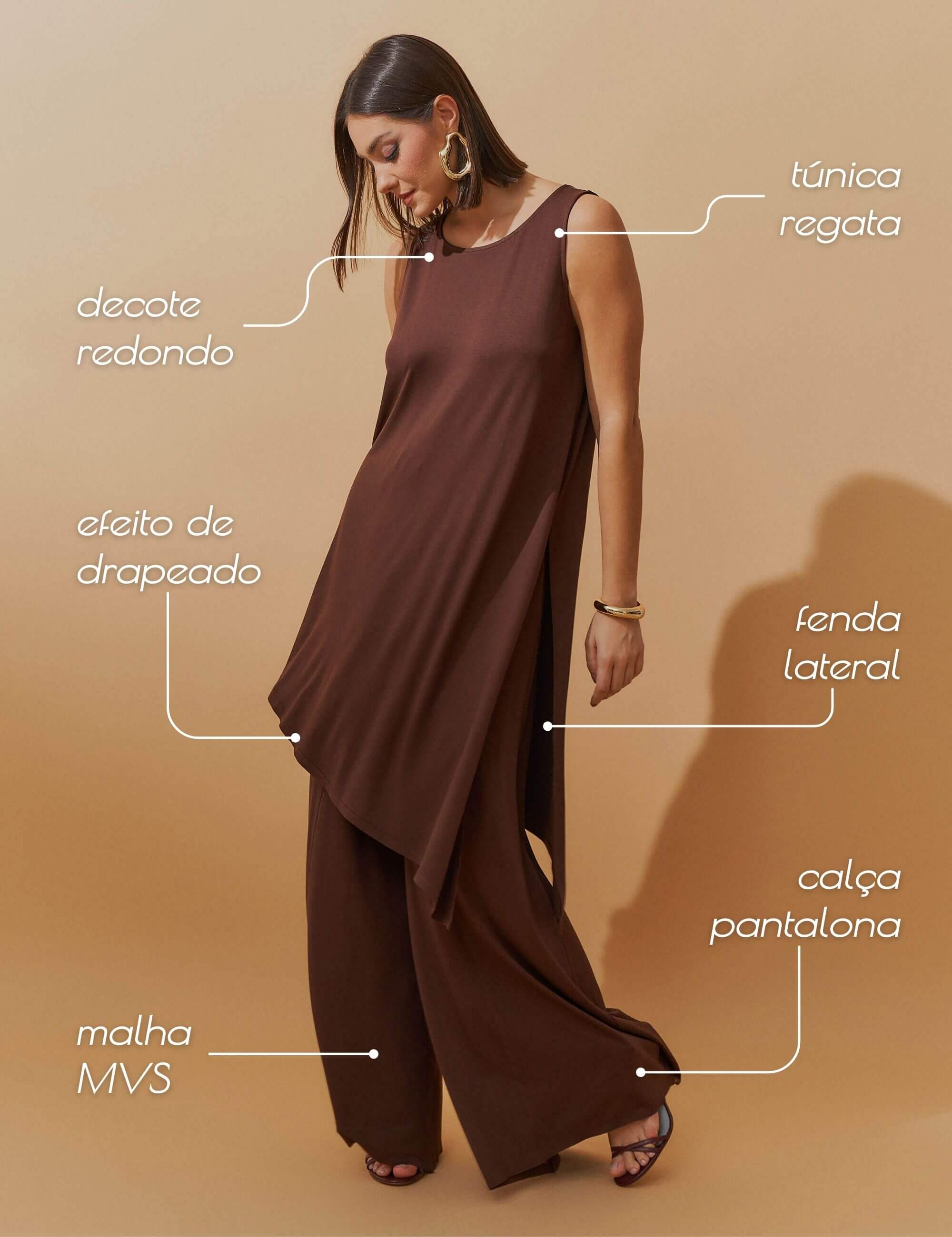 Conjunto Ariella Marrom Natureza