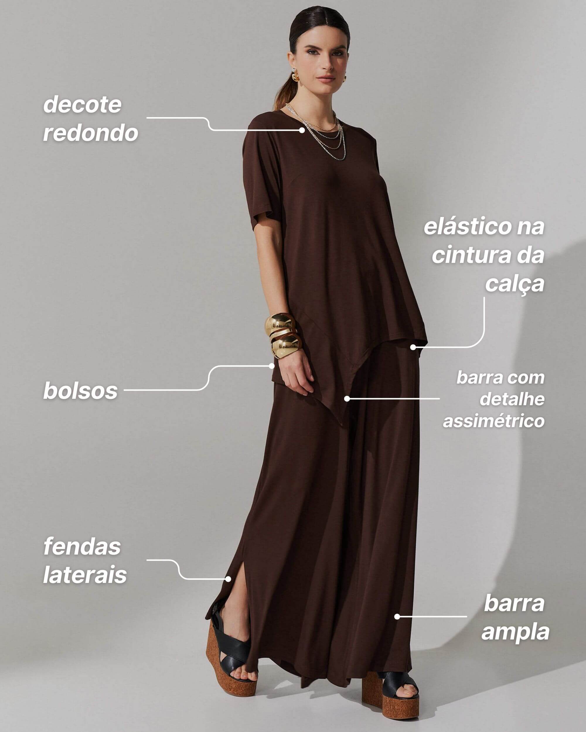 Conjunto Diane Marrom Natureza