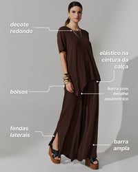 Conjunto Diane Marrom Natureza