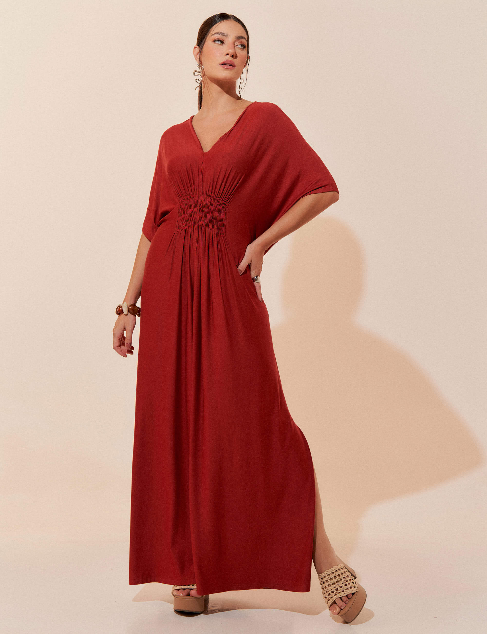 Vestido Elva Marrom Galápagos