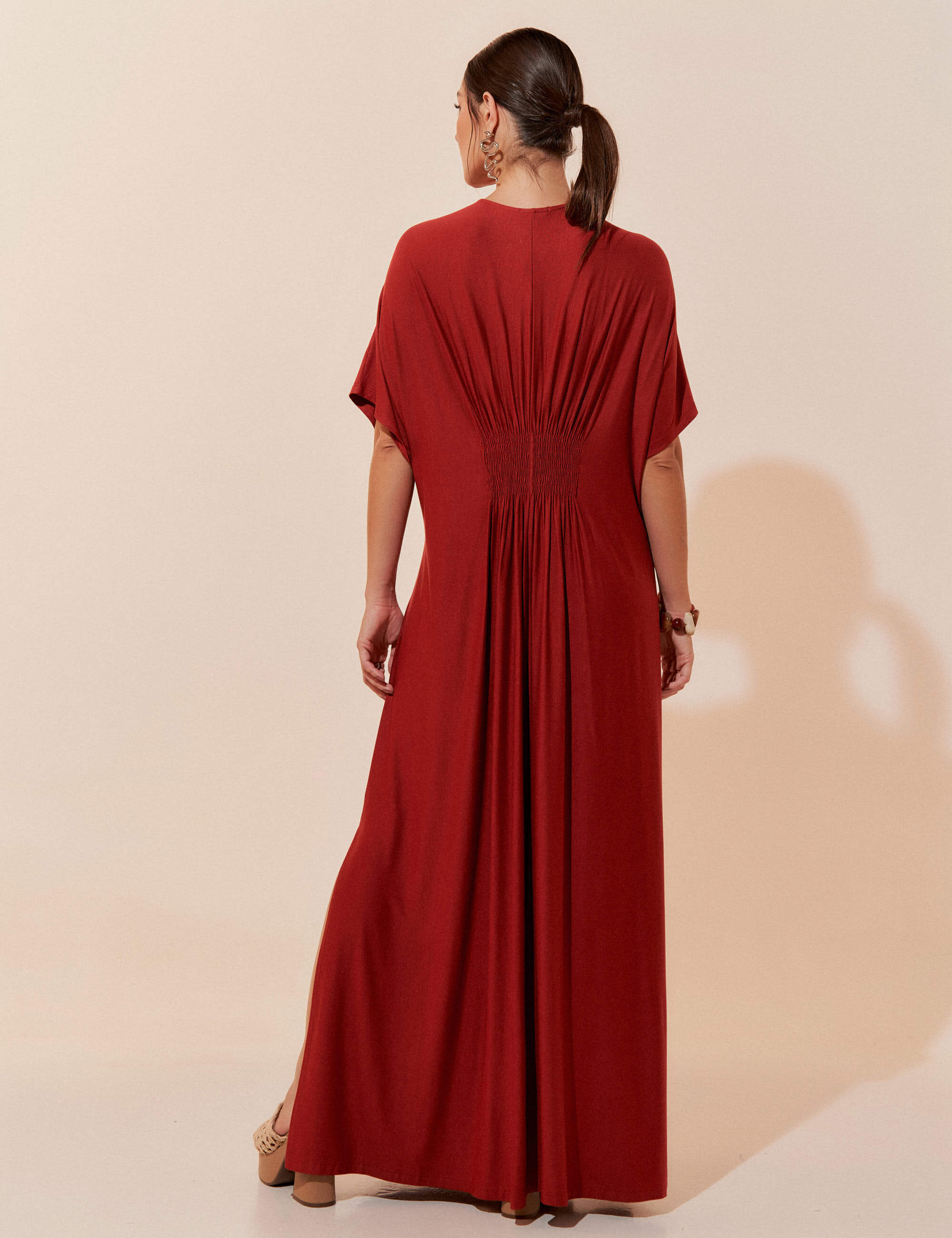 Vestido Elva Marrom Galápagos