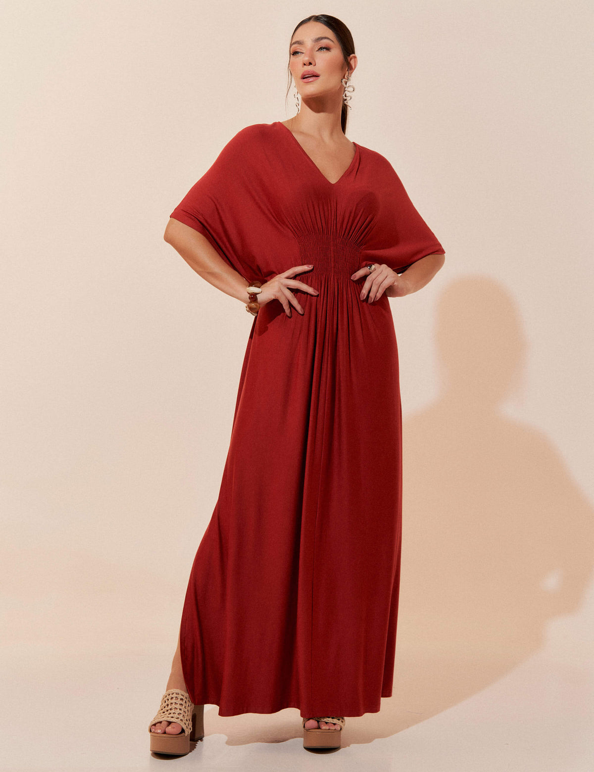 Vestido Elva Marrom Galápagos