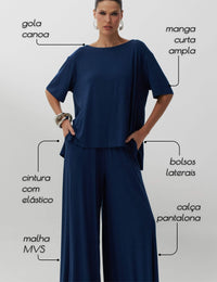 Conjunto Erica Azul Marinho