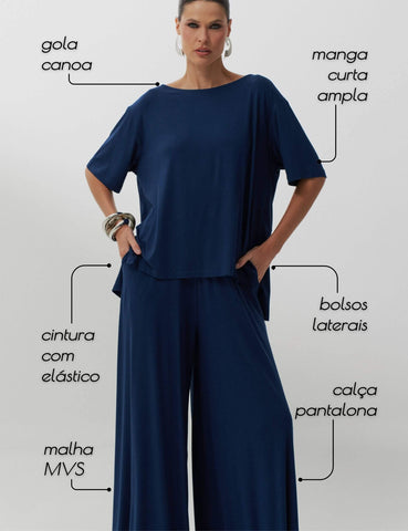 Conjunto Erica Azul Marinho