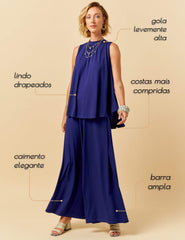 Conjunto Franciele Azul Profundo