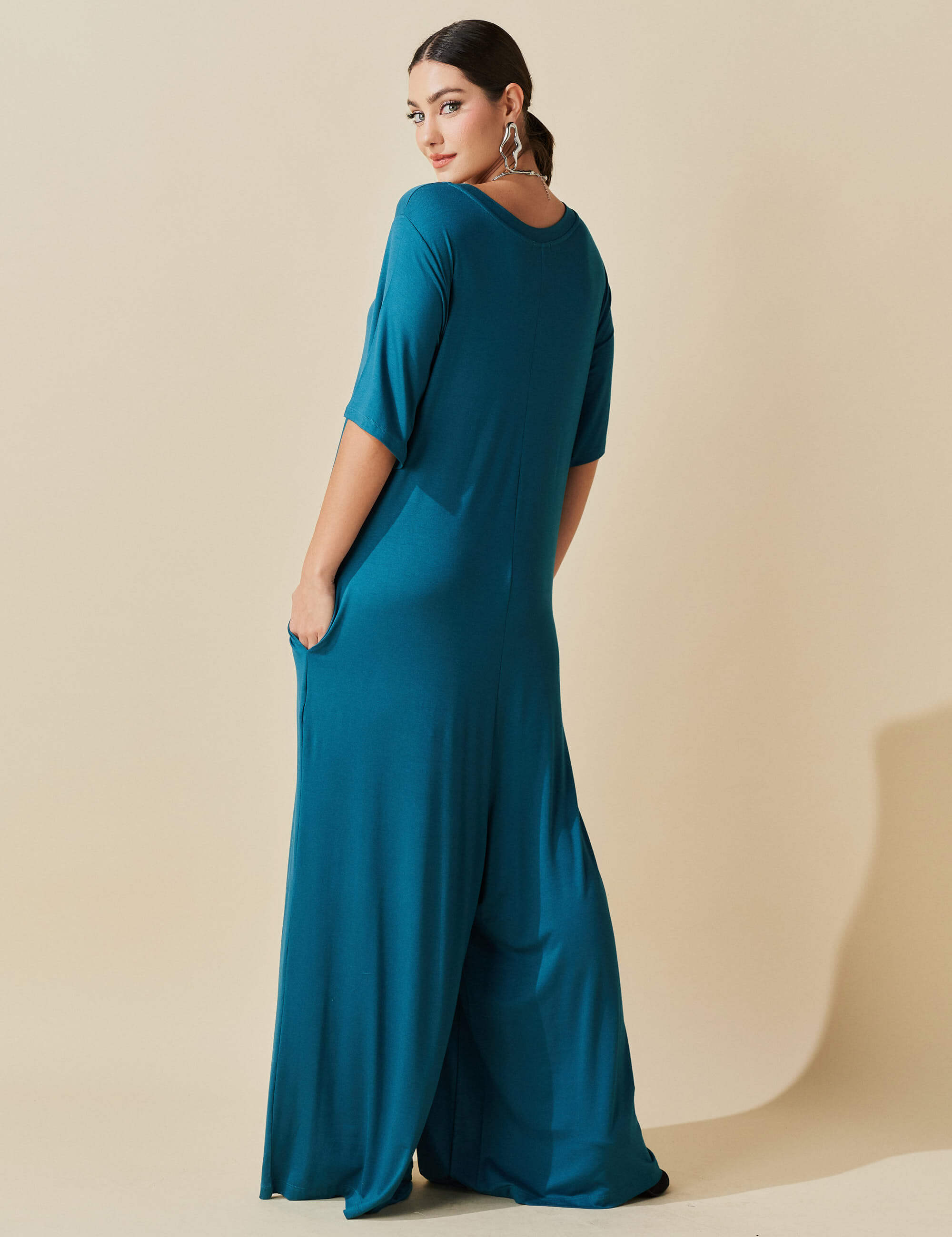 Macacão Filomena Azul Gótico