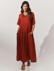 Vestido Poá Gene Marrom Galápagos