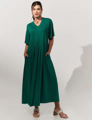 Vestido Poá Gene Verde Castanheira