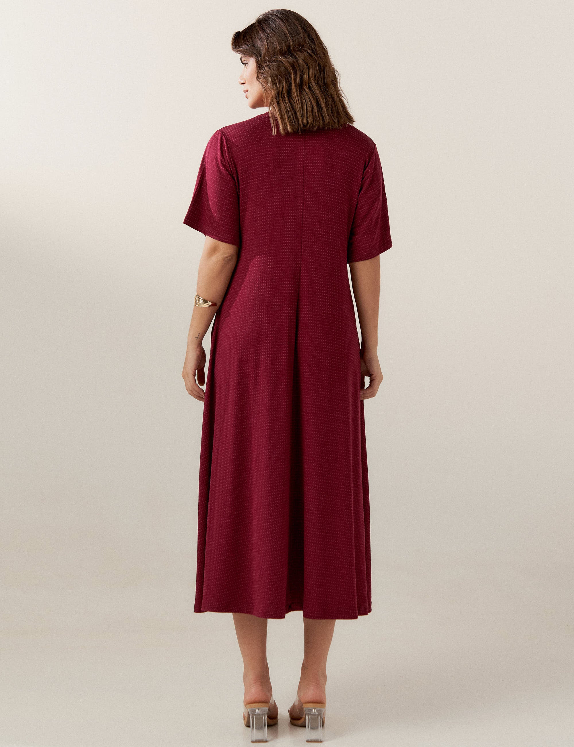 Vestido Poá Gene Bordo