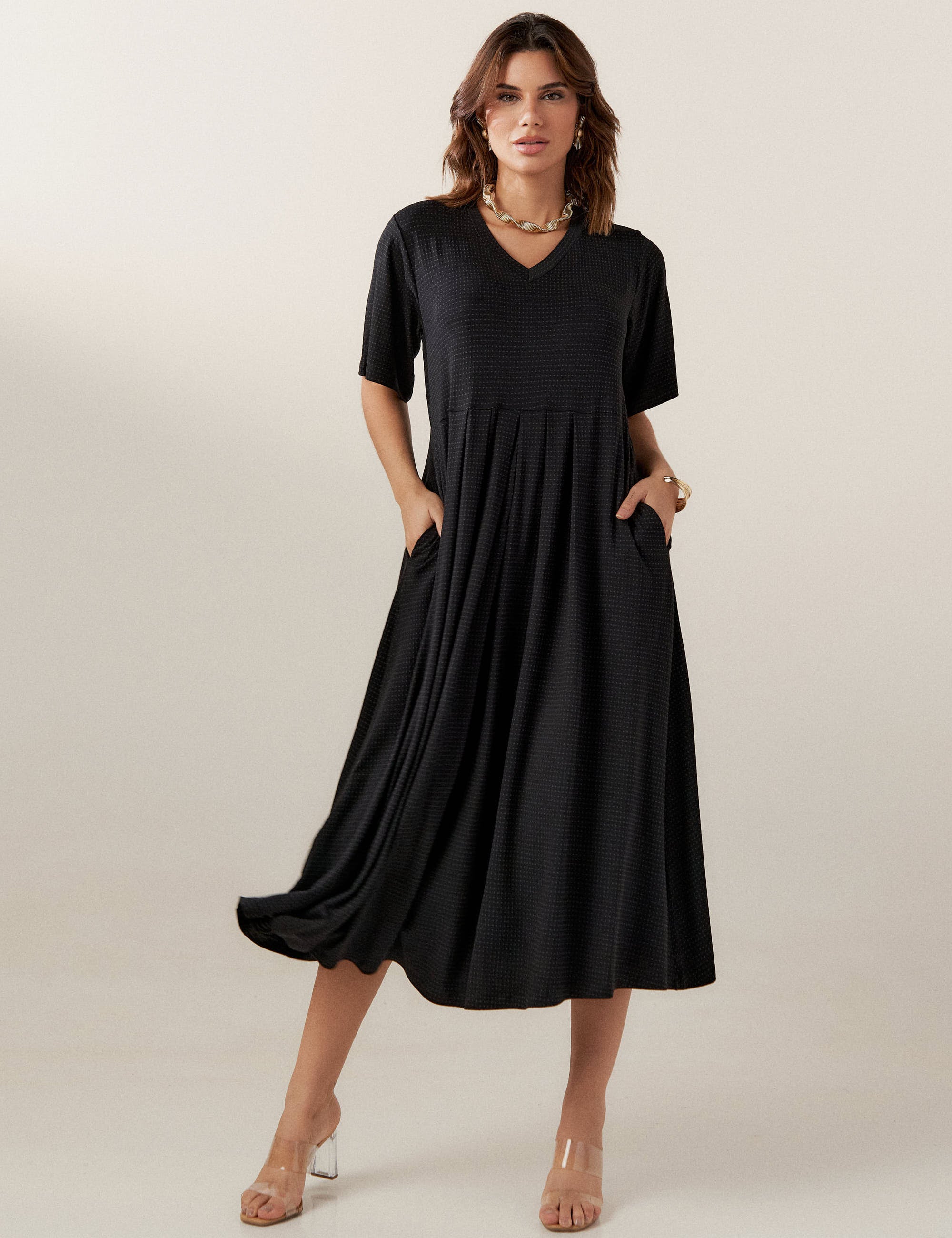 Vestido Poá Gene Preto