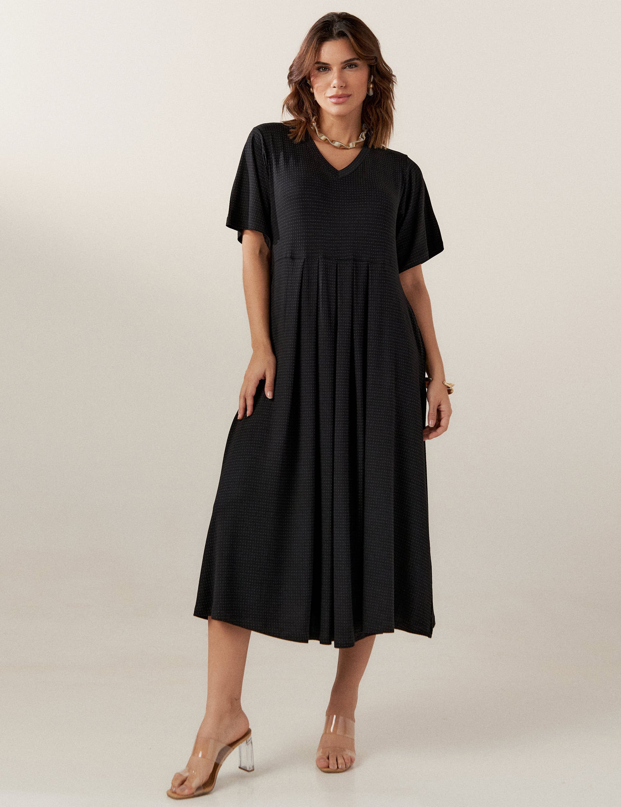 Vestido Poá Gene Preto