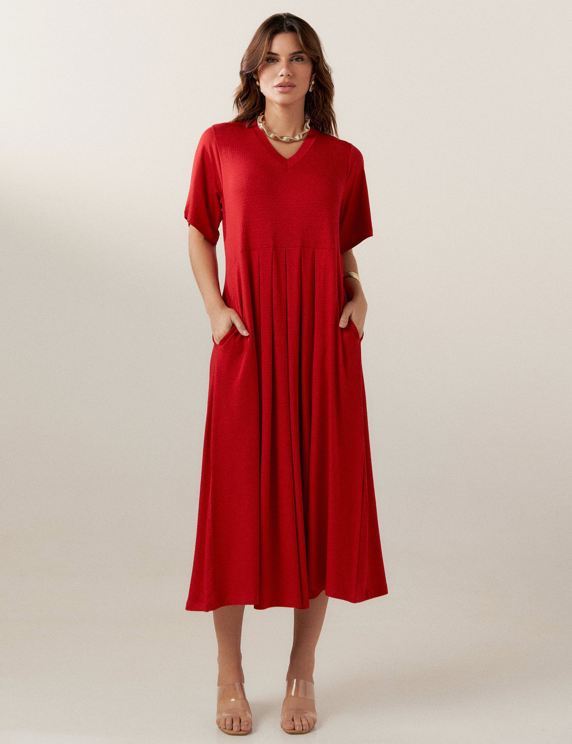 Vestido Poá Gene Vermelho