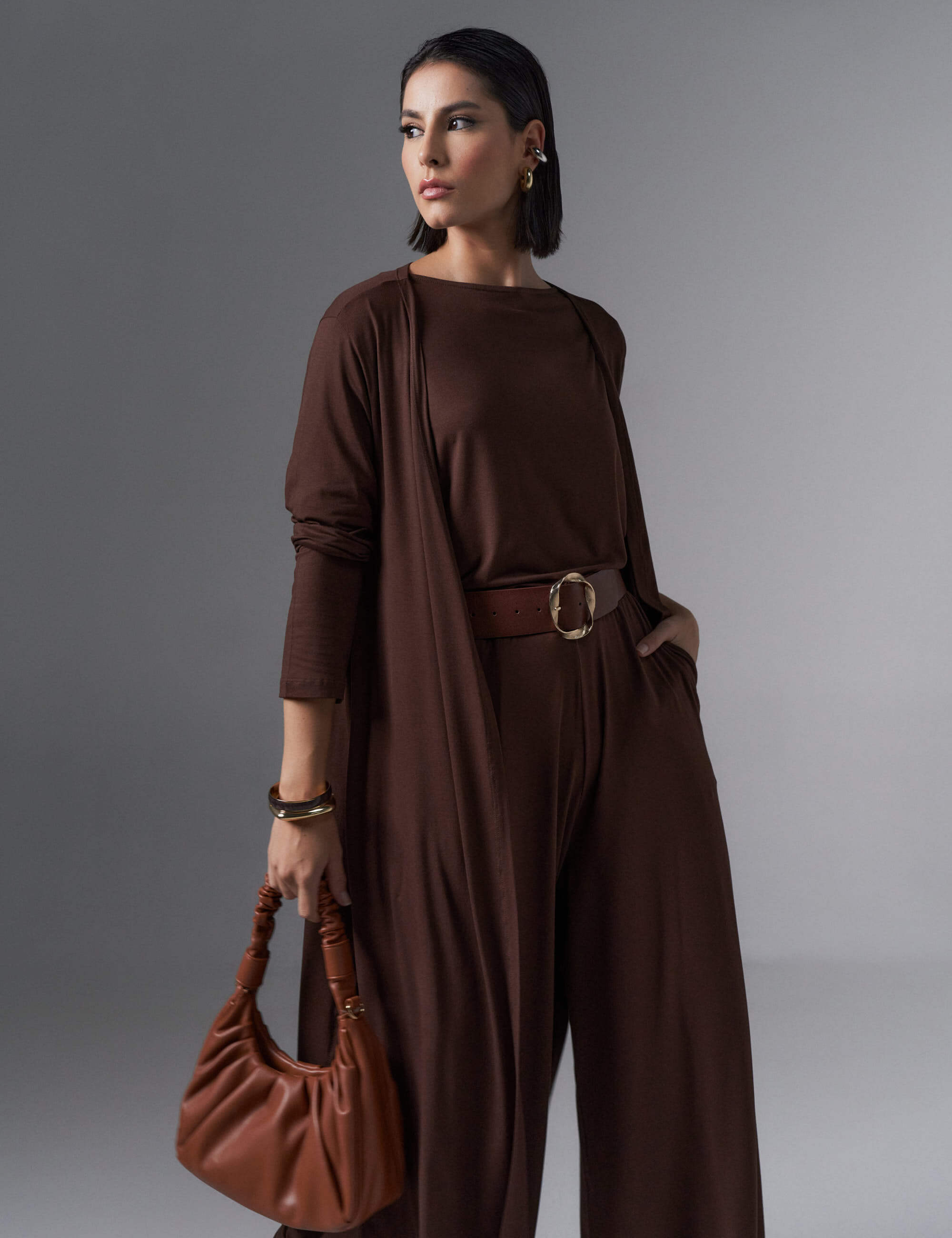 Cardigan Harper Marrom Natureza