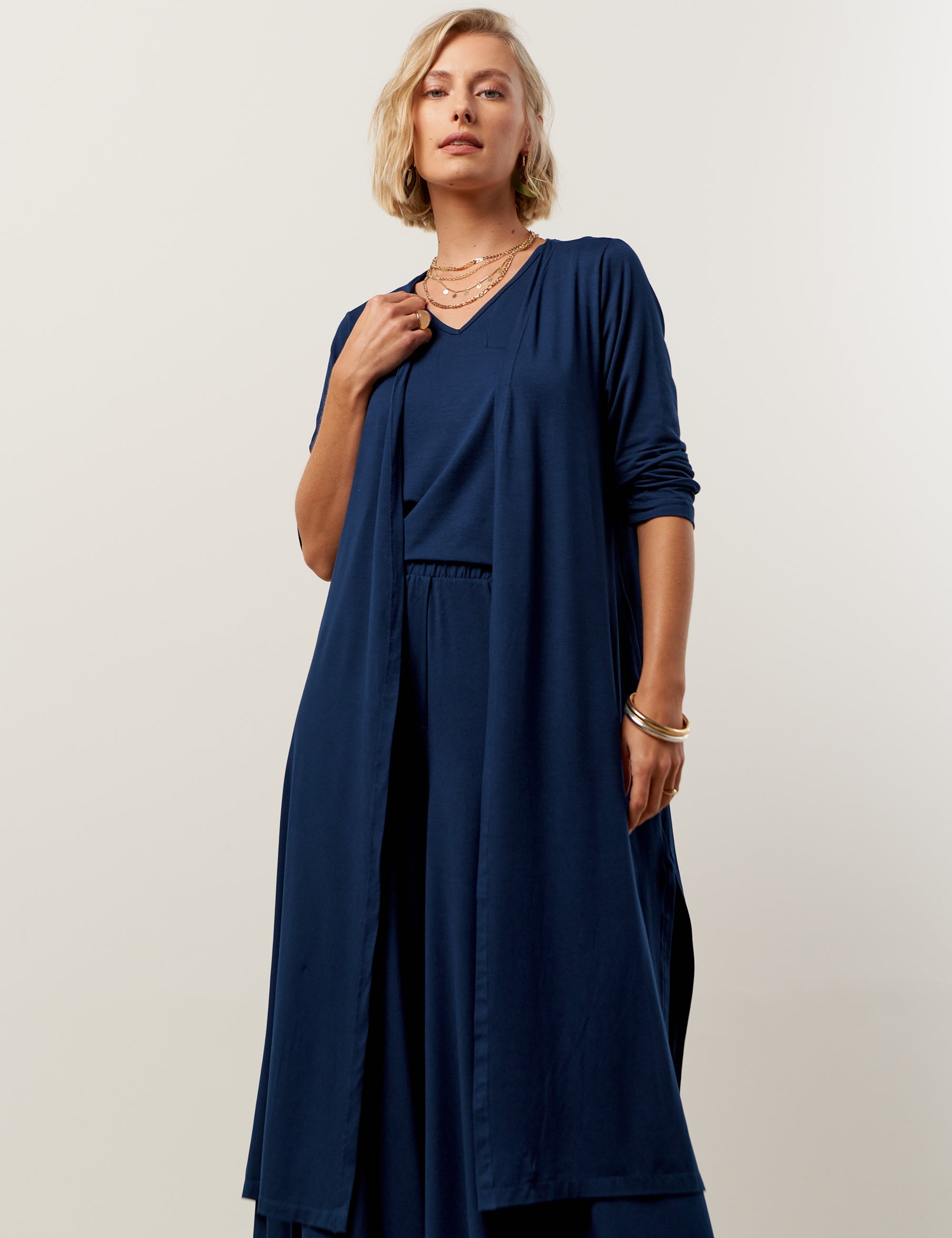 Cardigan Harper Azul Marinho