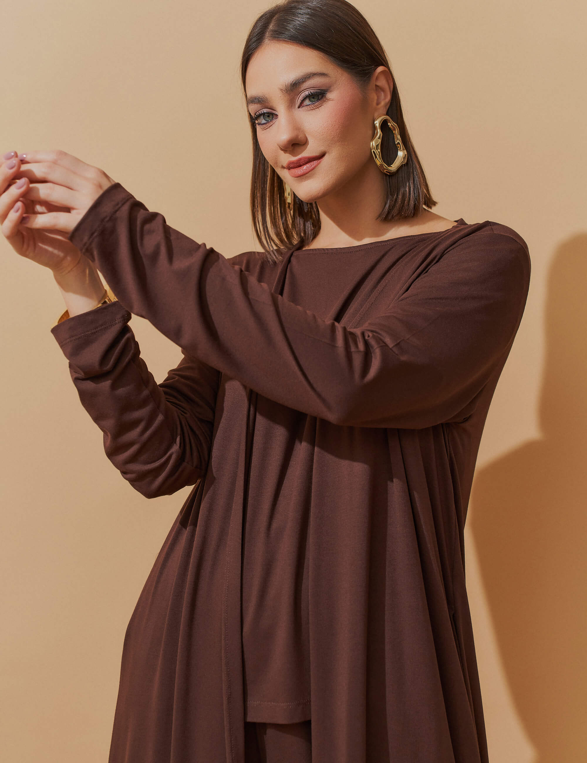 Cardigan Harper Marrom Natureza