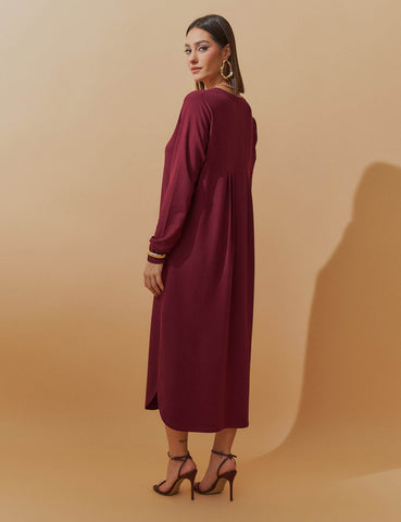 Vestido Moletom Helena Bordo