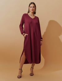 Vestido Moletom Helena Bordo