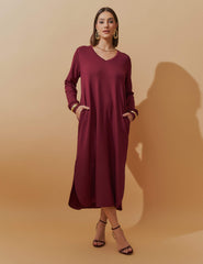 Vestido Moletom Helena Bordo