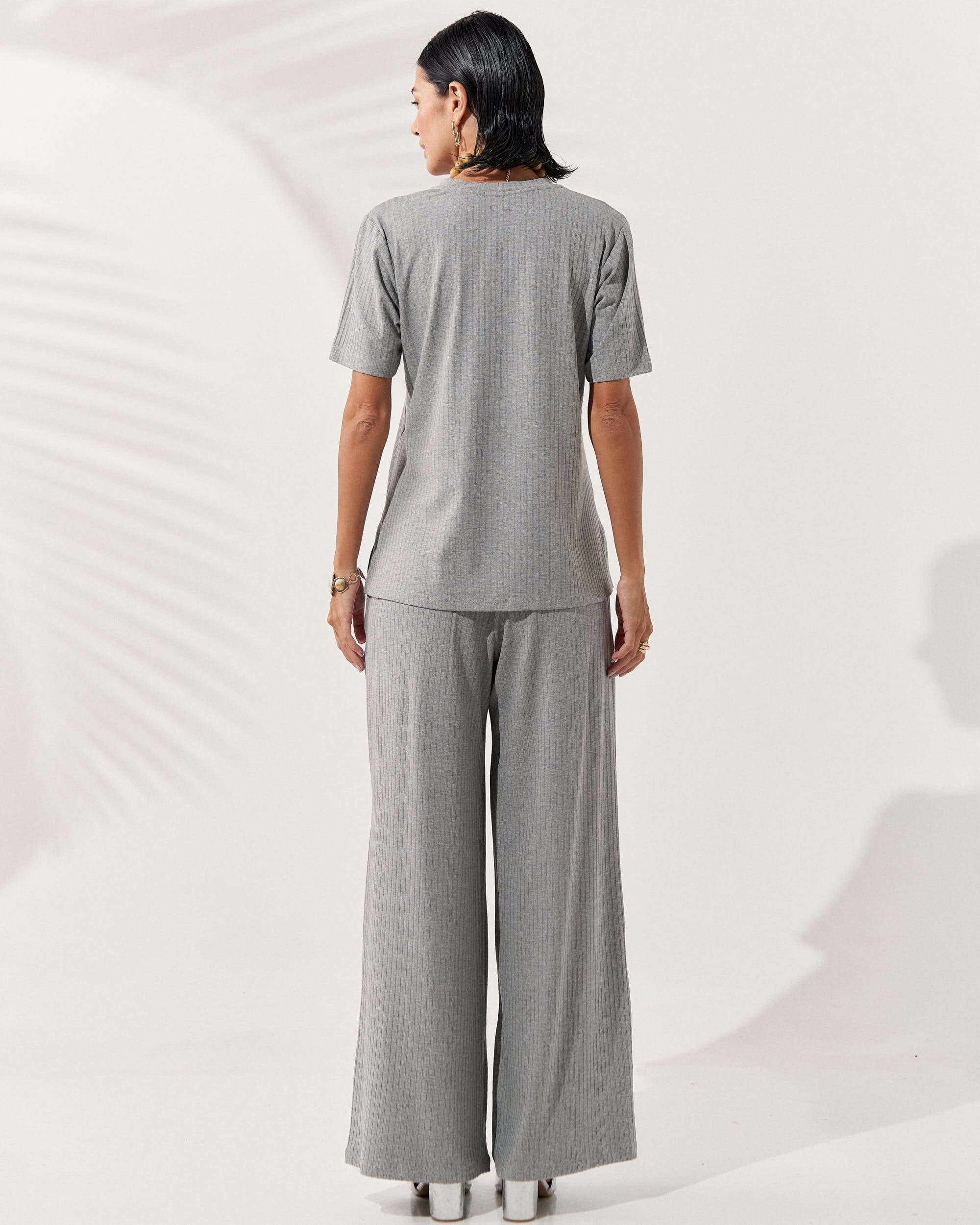 Blusa Canelado Henriqueta Mescla