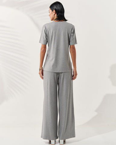 Blusa Canelado Henriqueta Mescla
