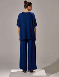 Conjunto Vicenza Lisa Azul Profundo
