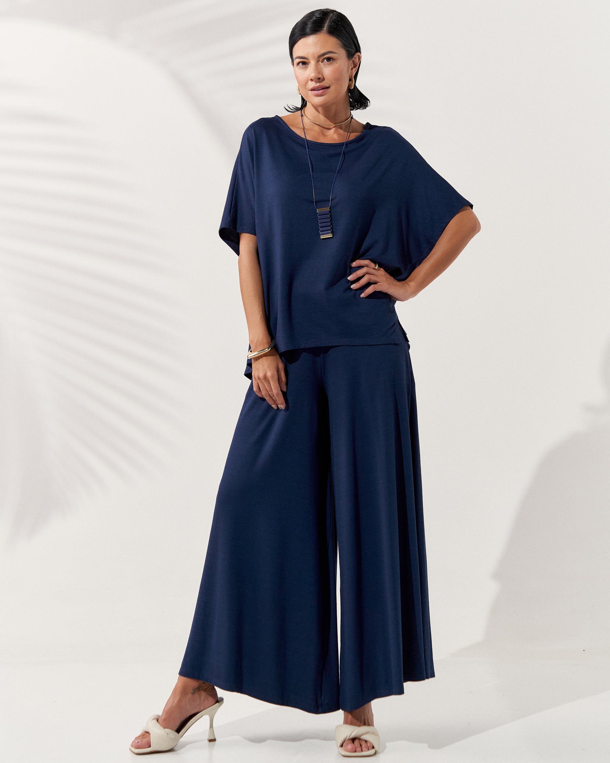 Conjunto Vicenza Lisa Azul Marinho