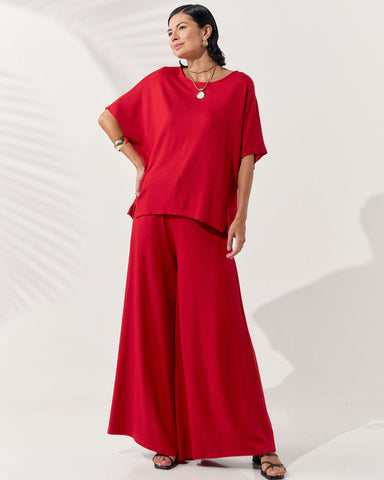 Conjunto Vicenza Lisa Vermelho