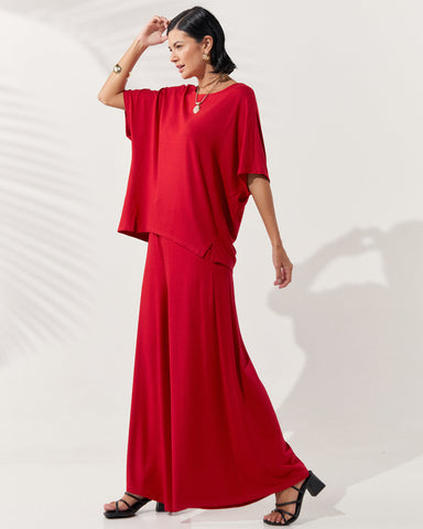 Conjunto Vicenza Lisa Vermelho