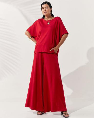 Conjunto Vicenza Lisa Vermelho
