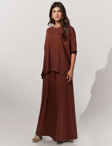 Conjunto Vicenza Lisa Marrom Tamara