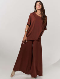 Conjunto Vicenza Lisa Marrom Tamara