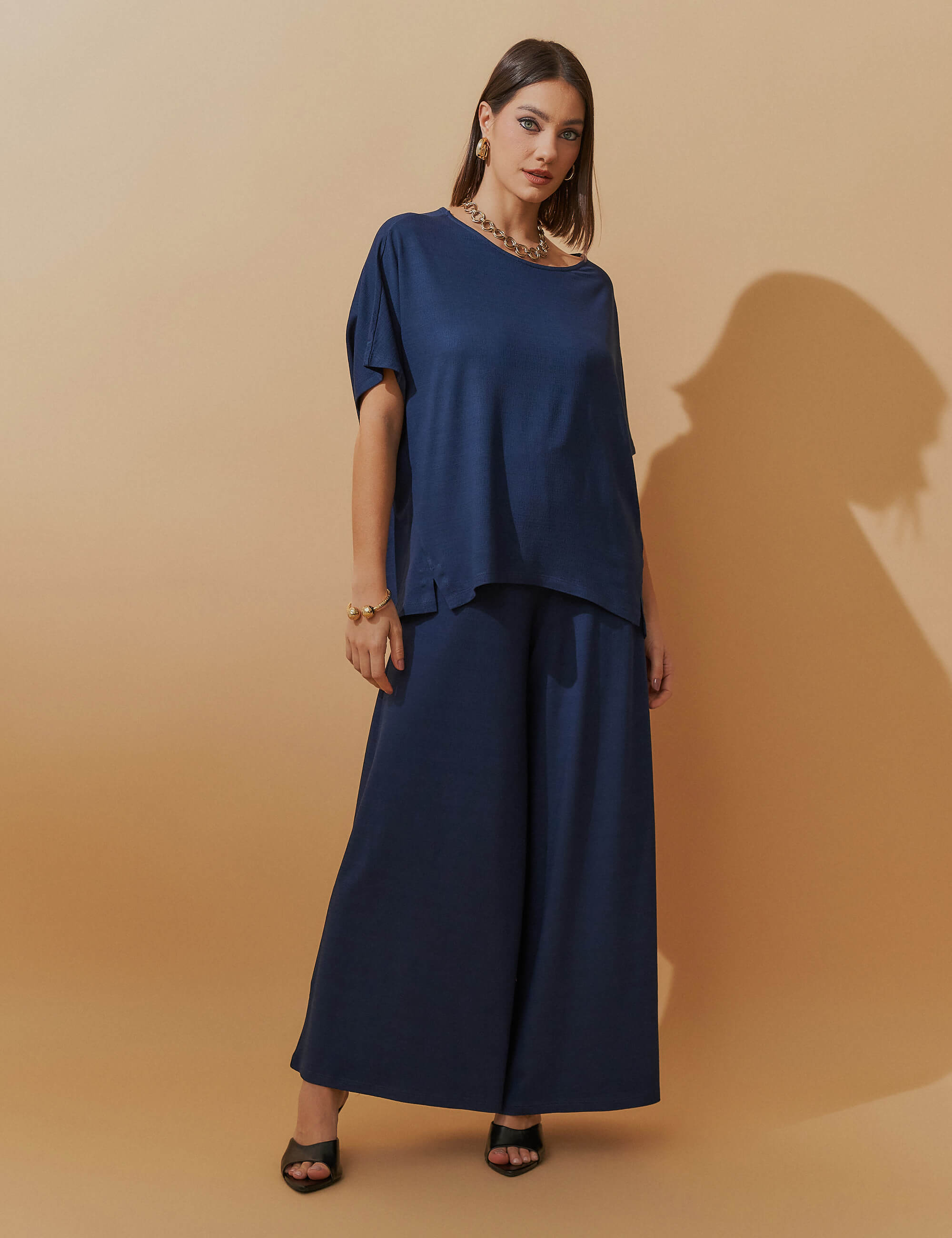Conjunto Vicenza Lisa Azul Marinho