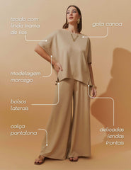 Conjunto Vicenza Lisa Bege MPB