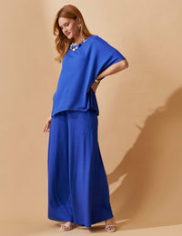 Conjunto Vicenza Lisa Azul Delfino