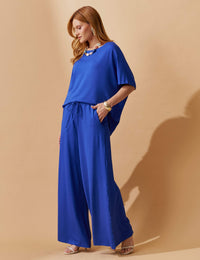 Conjunto Vicenza Lisa Azul Delfino