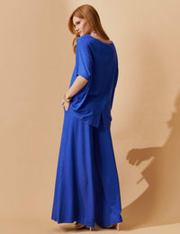 Conjunto Vicenza Lisa Azul Delfino